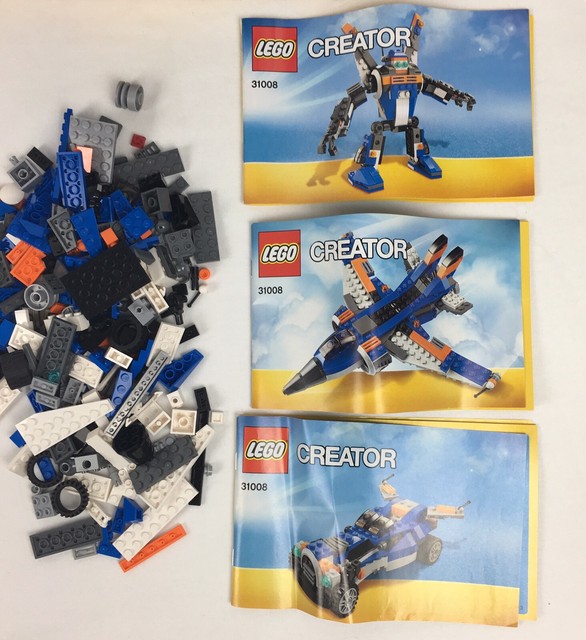 LEGO 31008 Creator 3 in 1 Thunder Wings Jet Plane, Car, Robot 235 pcs 100% Box | eBay