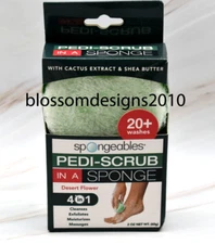 SPONGEABLES Desert Flower Pedi-Scrub in a Sponge SEALED