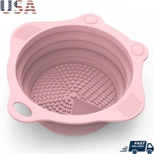 Foldable Silicone Makeup Brush Cleaner Pad Portable Scrubber Travel Tool New