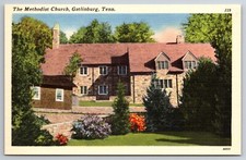 Gatlinburg, TN, Methodist Church, Vintage Postcard