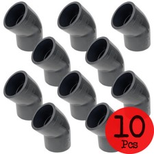 Lot of 10 PCS. Sch 80 PVC 2 Inch 45 Degree Elbow Socket Connect