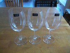 3 Vtg Riedel Austrian Lead Crystal Wine Goble...