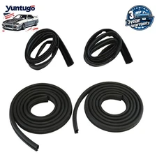 NEW Front Door Window Run Sweep Felts Weatherstrip Seals Kit for Chevy GMC Truck
