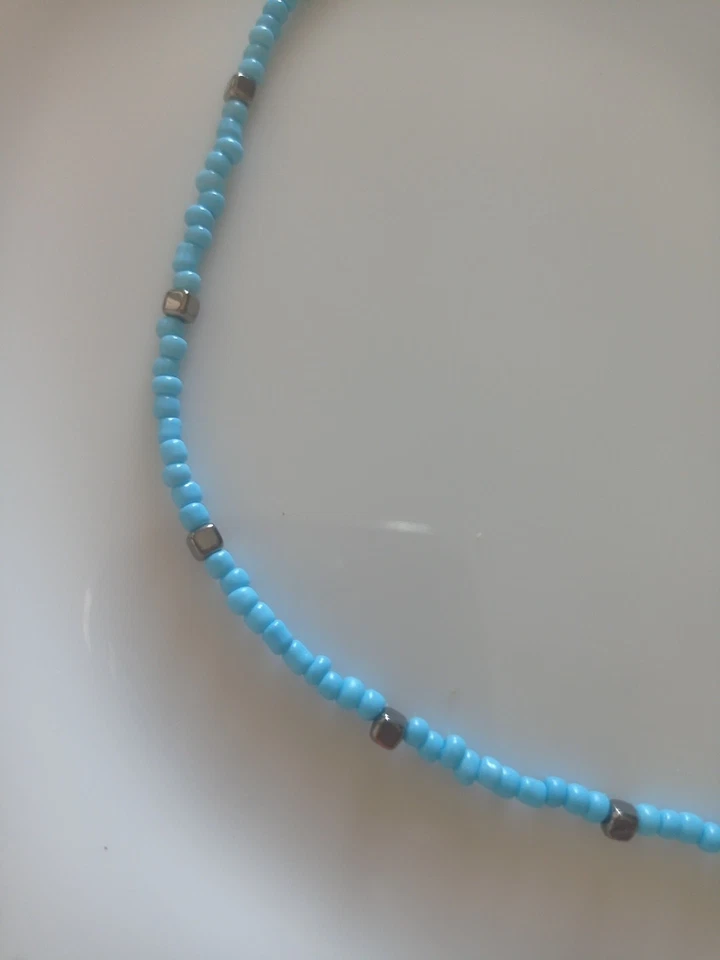 Collana di perline da uomo colore Turchese 💙 LuaCreazioni 💙 - Immagine 3 di 4