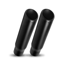 2 Pieces 18 Inch Long Black Exhaust Tip 2.5 Inlet 4 Outlet Stainless Steel
