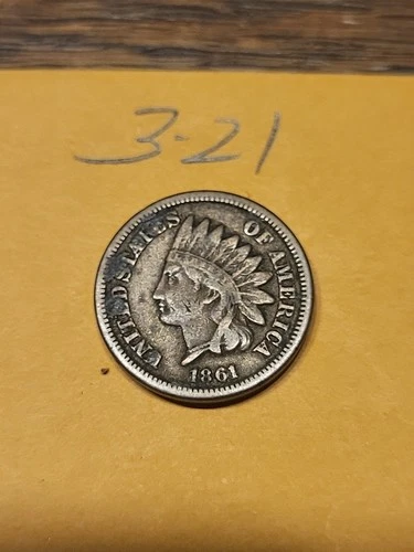1861  Indian Head Cent VF Lot3-21