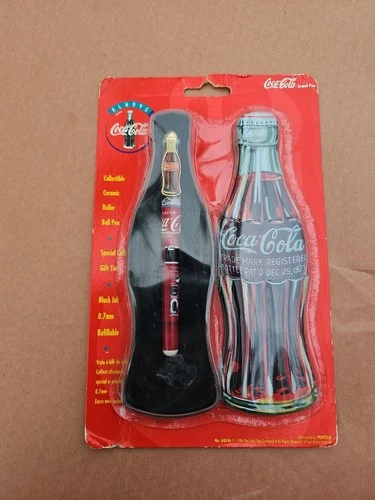 Vintage 1996 Coca-Cola Ceramic Roller Ball Pen in Collector Tin