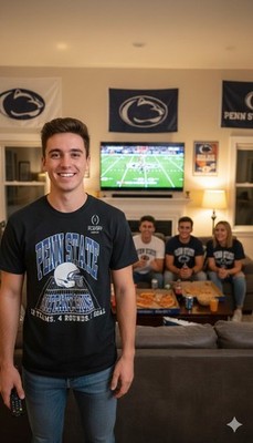 Penn State 2024-2025 NCAA College Football Playoff T-shirt Black Medium NWT $40