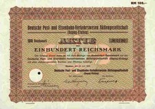 Deutsche Post Eisenbahn Dapag AG 1933  Staaken Berlin WAM Horst Holstein 100 RM