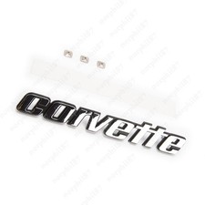 New 1 Pic Chrome Corvette Rear Bumper Emblems For 1976 Late -1979 C3 Badges