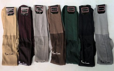 (Lot of 7) Vintage PIERRE CARDIN ''Rene III'' All Nylon Men's Dress Socks 10-13