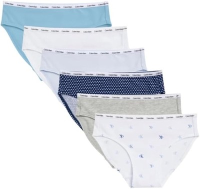 new Calvin Klein Girls Bikini Cotton Bikini Stretch Underwear 7 Pack