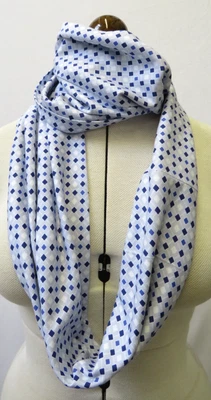 ECOTRIP Loop Scarf / Infinity Scarf, Cotton Jersey, "Amalfi Tile", 18cm Wide