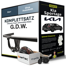 Für KIA Sportage IV Typ QL, QLE Anhängerkupplung starr +eSatz 13pol uni 15- NEU