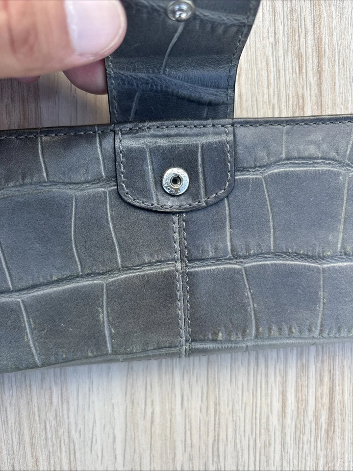 Vintage Coach Envelope Wallet Horse Buggy Logo Leather Green - Image 3 of 4