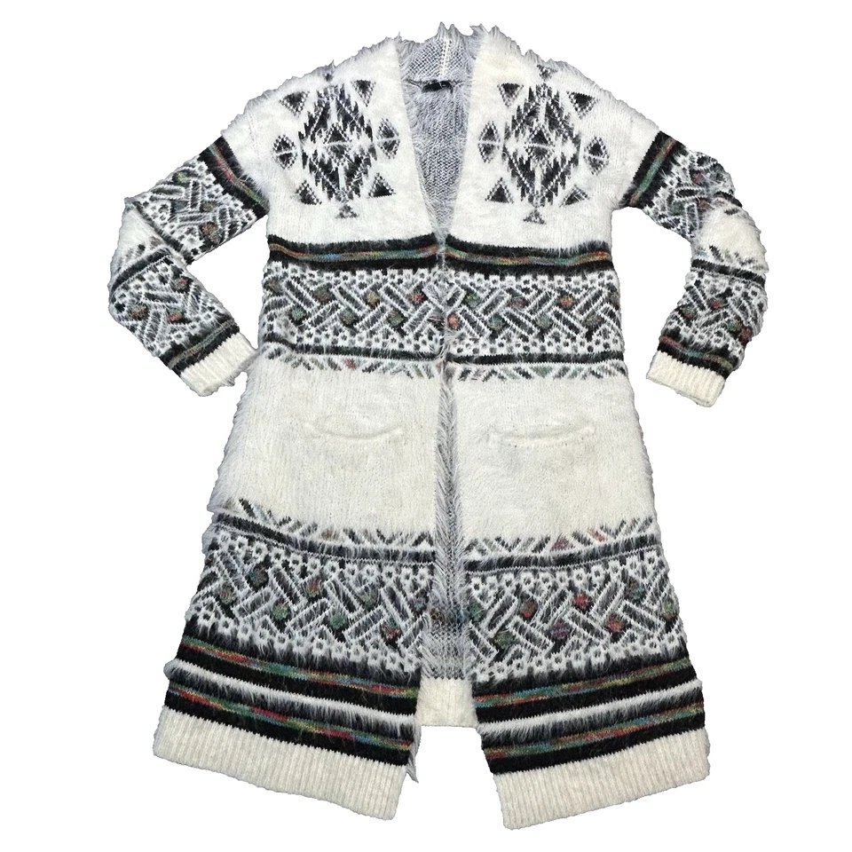 Cárdigan largo My Michelle para mujer azteca difuso boho occidental pequeño suéter chaqueta Foto 2 de 4