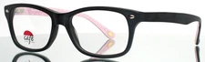 CAFE LUNETTES 3204 #2 Black Womens Rectangle Full Rim Eyeglasses 53-17-135 B:36