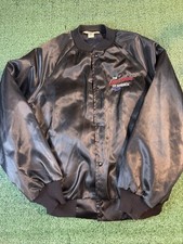 vintage 80s 90s Chevrolet XL Jacket Button Zip Up The Heartbeat of America satin