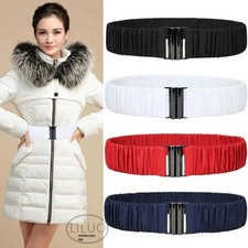 Lady Elastic Waist Belt Stretch Waistband Buckle For Down Puffer Coat Waistband