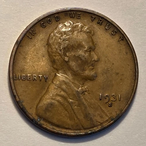 #1 Very Fine++ Low Mintage 1931 S Lincoln Wheat Cent