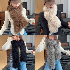 Damen Schal Kunstfell Schlauchschal Flauschig Winter Warmer Outdoor 180 cm