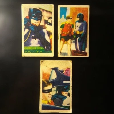 Lot de 3 cartes Menko épaisses japonaises Batman & Robin 15+ - Photo 1/4