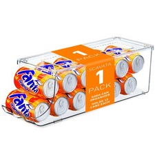 Soda Can Organizer for Refrigerator, Stackable Canned Food Pop Cans Container...