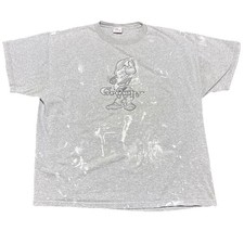 Vintage 90s Disney Store Snow White Grumpy Embossed Figure Tee Sz 2XL USA Made
