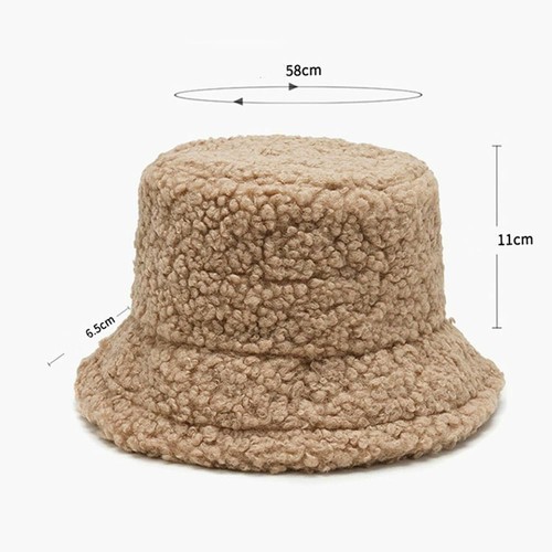Bucket Hats for Women Autumn Winter Lamb Plush Soft Warm Fisherman Hat Casual UK - Picture 7 of 15