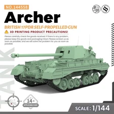 SSMODEL SS144558 1/144 Military Model British 17pdr Self-Propelled Gun Archer