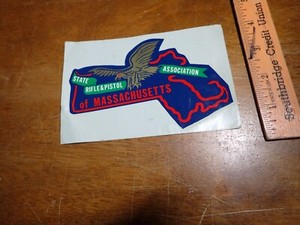 MASSACHUSETTS STATE RIFLE PISTOL ASSOCIATION NRA STICKER 1 bx pc 60