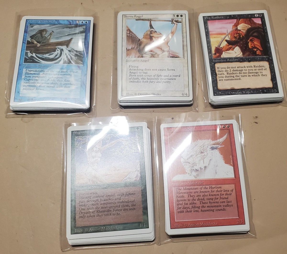 MTG REVISED Edition (1994) *** 100 card LOT WUBRG- Magic the