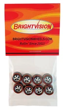 8 Brightvision Redline Wheels - 8 Medium Deep Dish Bright Chrome Style
