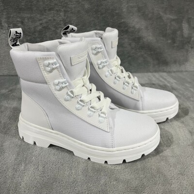 Dr. Martens White Leather High-Top Boots Dr. Martens | Shoes | Dr Martens 939 White Smooth Leather  main image 4