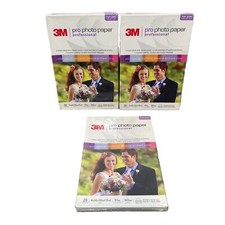  3 3M High Gloss Professional Photo Paper 8.5" x 11" Inkjet 9.5mil - 25 sheets
