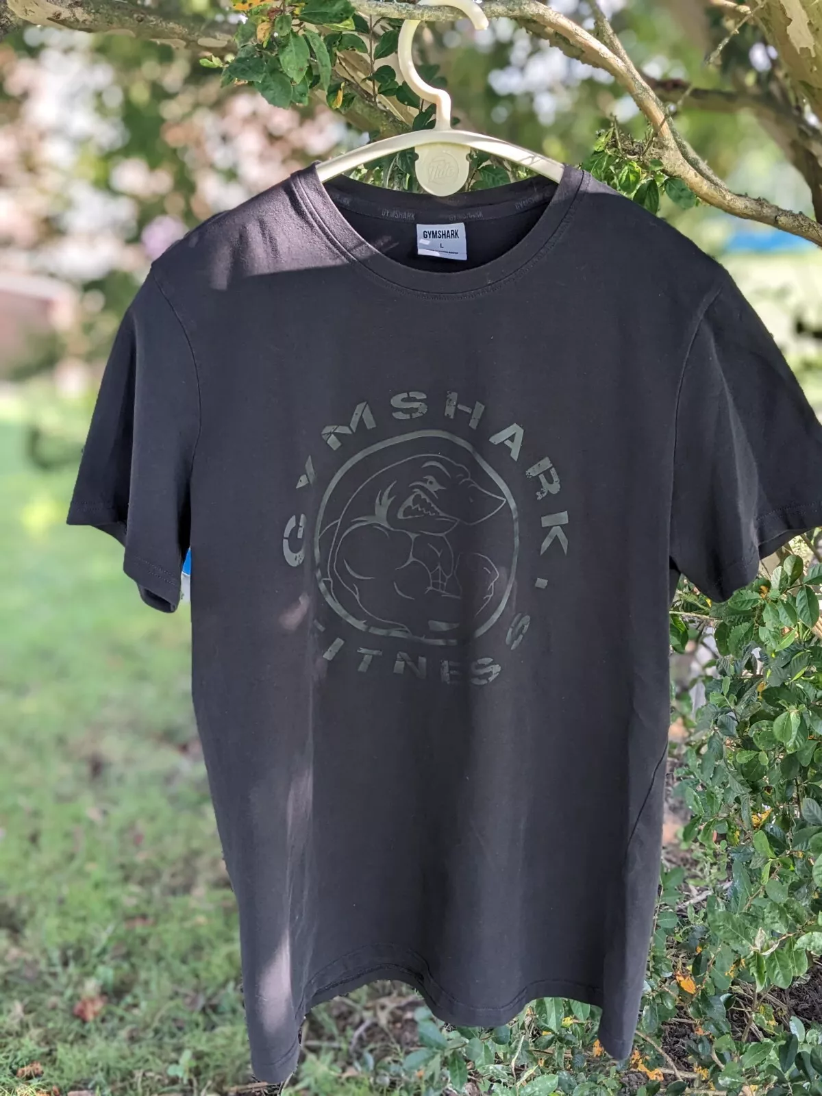 gymshark short sleeve performance active big logo shirt