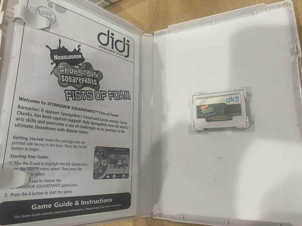 Lot of 4 Leap Frog Didj Star Wars Spongebob Nancy Drew Indiana Jones Games - Image 4 of 4