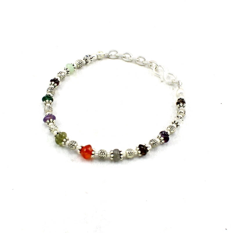 BRACELETS NATURAL AMETHYST CITRINE CARNELIAN GEMSTONE BEADED HANDMADE JEWELRY - Image 3 of 3