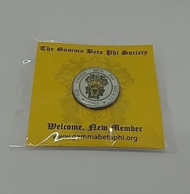 NEW Gamma Beta Phi National Honor Society Small 3/4'' Pin on 2'' Card (B2-A11)