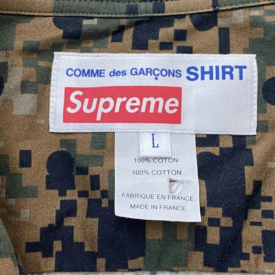 SUPREME X CDG LOOP COLLAR SHIRT DIGI POLKA DOT BUTTON DOWN COMME DES GARÇONS L - Image 4 of 4