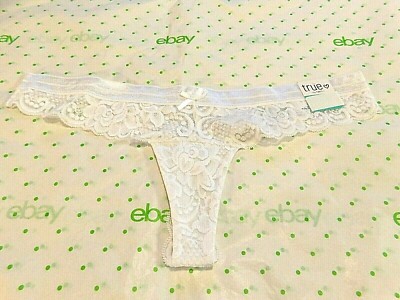 Rue 21 Women's Lace Thong Panties SMALL O Ring Black Red Blue Plaid
