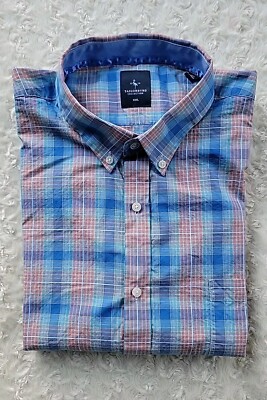 TAILORBRYD 1930 Collection Plaid Cotton Short Sleeve Shirt | XXL