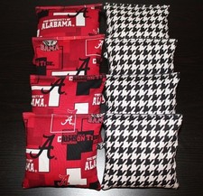 University of ALABAMA CRIMSON TIDE 8 CORNHOLE BEAN BAGS All Weather Resin Filled