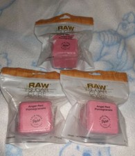 3 RAW SUGAR Cube Bath Fizzer Bomb Angel Red Pomegranate Oil Vegan Clean Natural