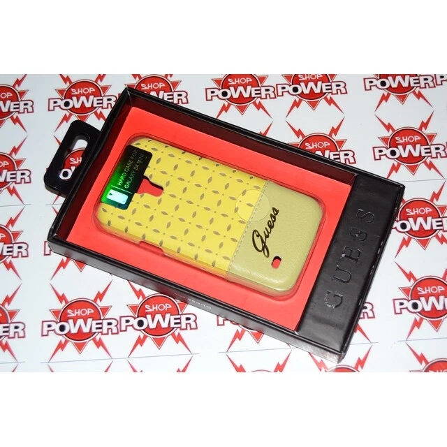 GUESS CUSTODIA HARD CASE ORIGINALE SAMSUNG GIALLA GALAXY S4 MINI I9190 I9195 NEW - Immagine 4 di 4