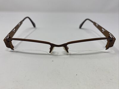 Nat & Coco France NC1031 BROWN 49-18-135 Half Rim Metal Eyeglasses Frame DQ98