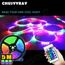 16ft RGB Wireless Control Waterproof LED Strip Light For Boat Truck Car SUV RV