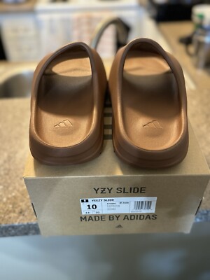 ADIDAS YEEZY SLIDE FLAX DESIGNER SLIDES FZ5896 SIZE 10 NEW  display picture 3