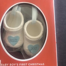 Baby Boy's First Christmas 2017 Ornament NIB American Greetings