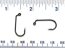 100 or 1000 black nickel 60 degree round bend jig hooks - 32786